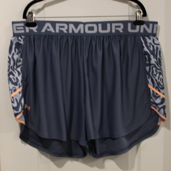 Under Armour (UA) | Women's | Loose Play Up 2.0 Print Shorts | Blue | 2X - Picture 5 of 5